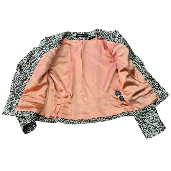 Dana Buchman Zebra Print Cropped Blazer Sz 10 - Picture 4 of 13